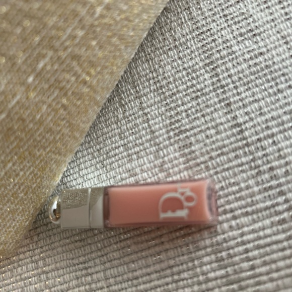 NEW 2pc Dior Limited Edition Golden Beauty Pouch + Lip Maximizer 001 Pink + Box - Picture 5 of 6